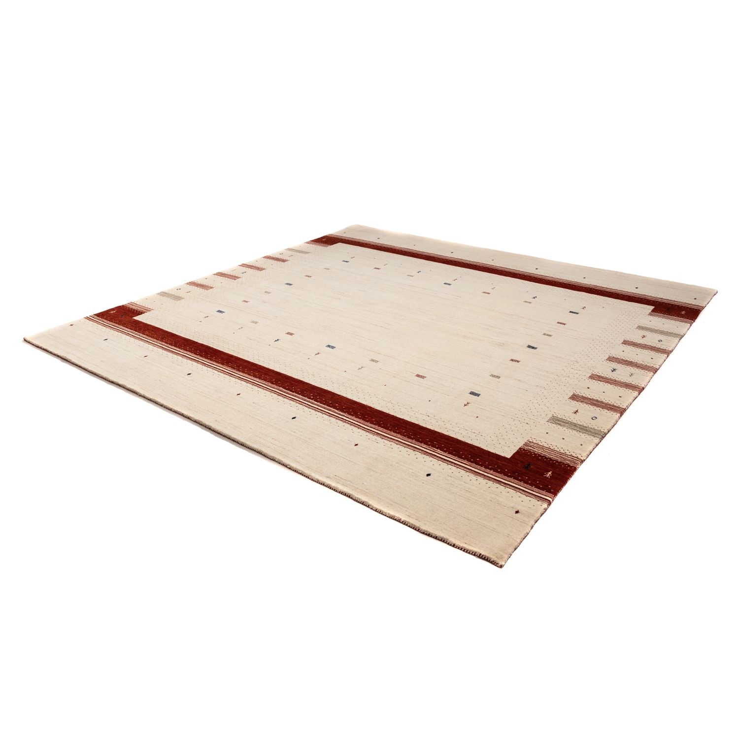 Tappeto Gabbeh - Loribaft Persero quadrato  - 255 x 255 cm - beige