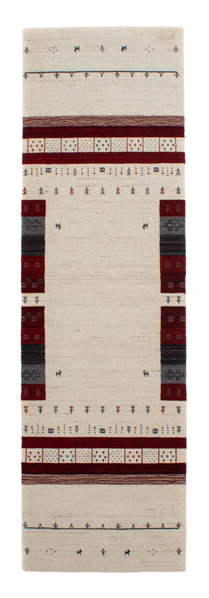 Tappeto corsia Tappeto Gabbeh - Loribaft Persero - 298 x 80 cm - beige
