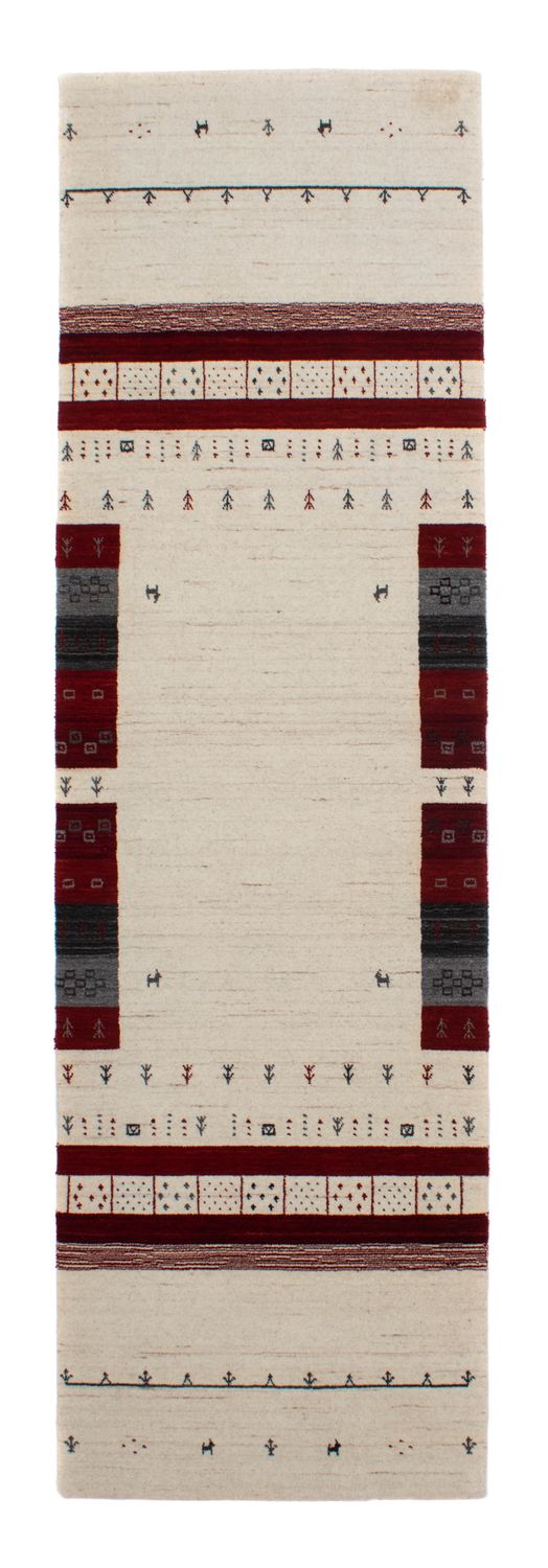 Tappeto corsia Tappeto Gabbeh - Loribaft Persero - 298 x 80 cm - beige