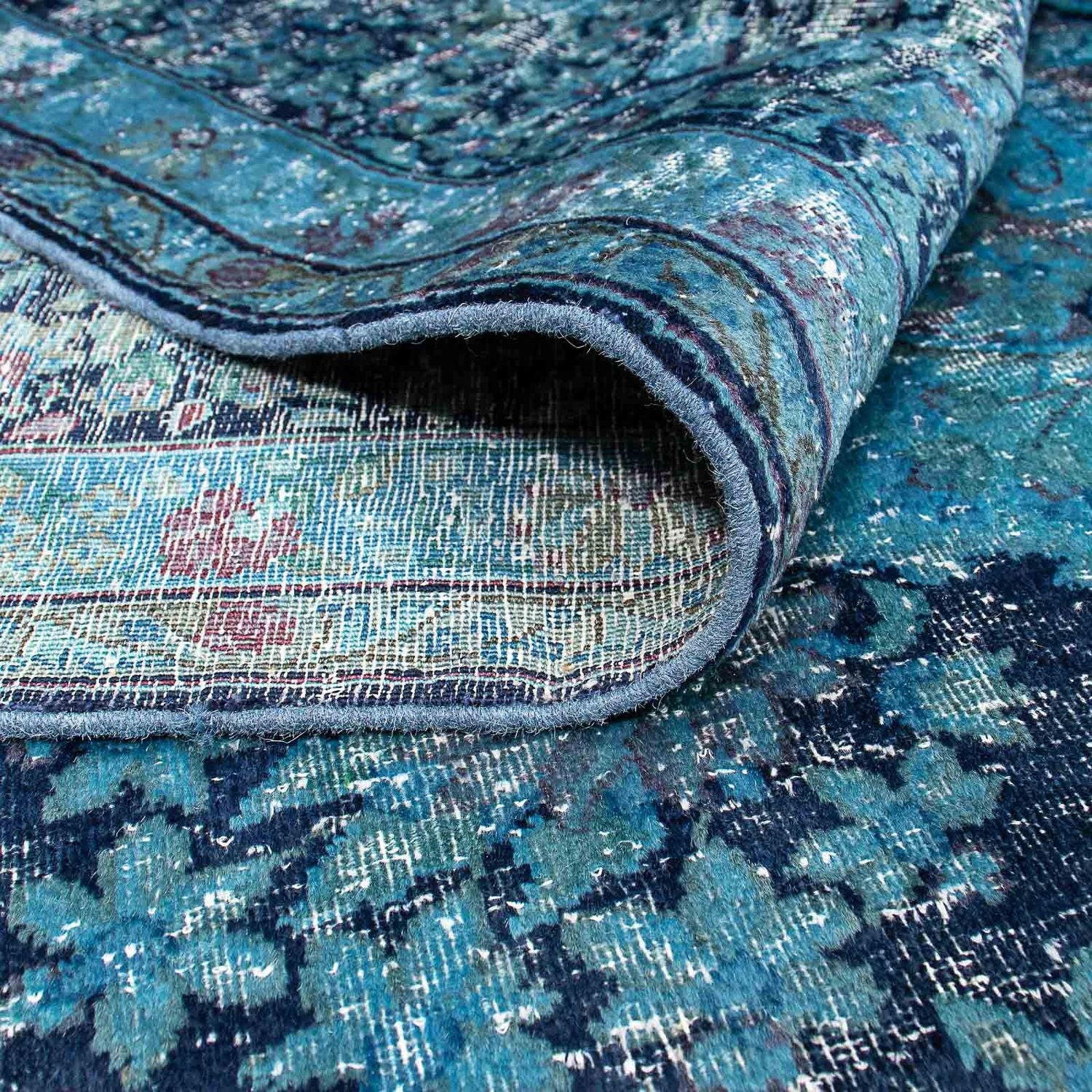 Tappeto vintage - 333 x 258 cm - blu