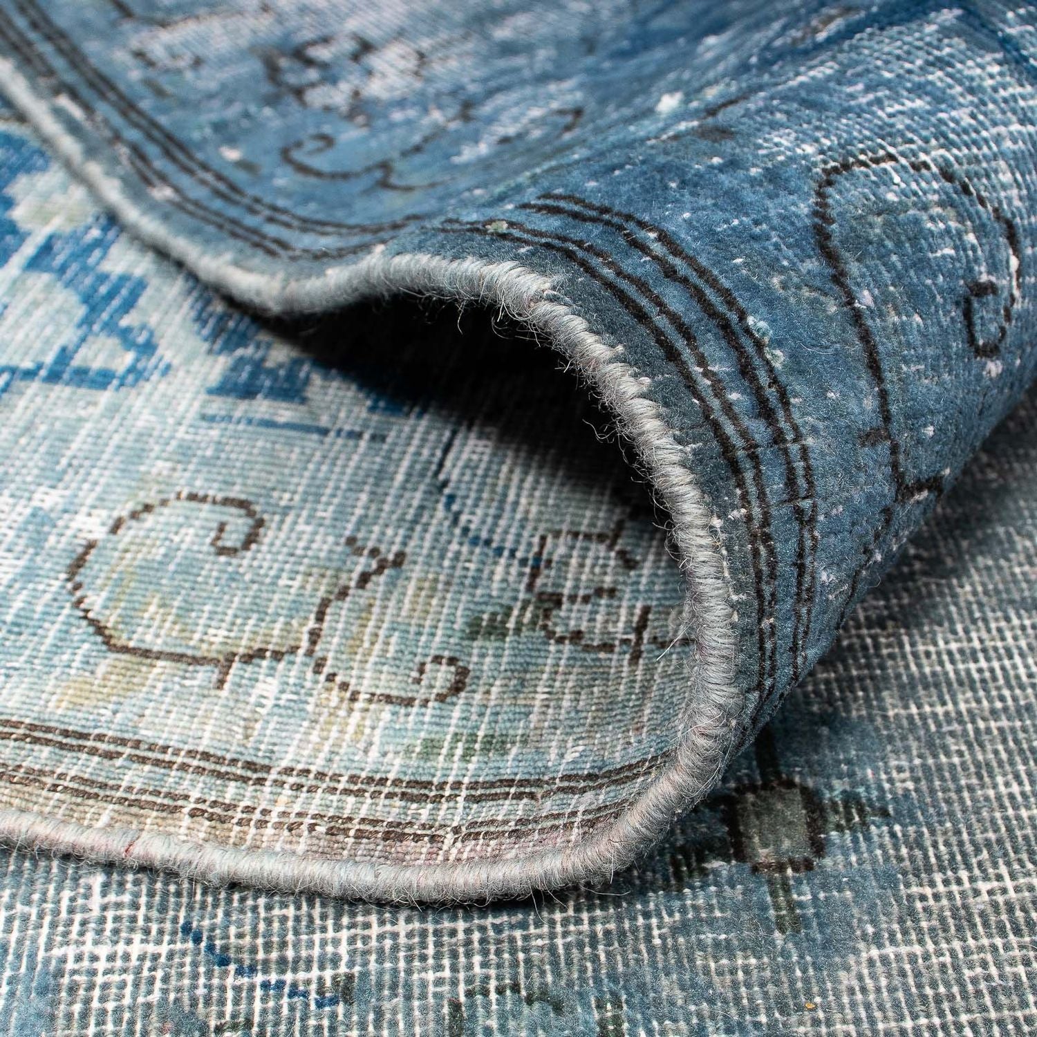 Tappeto vintage - 386 x 290 cm - blu scuro