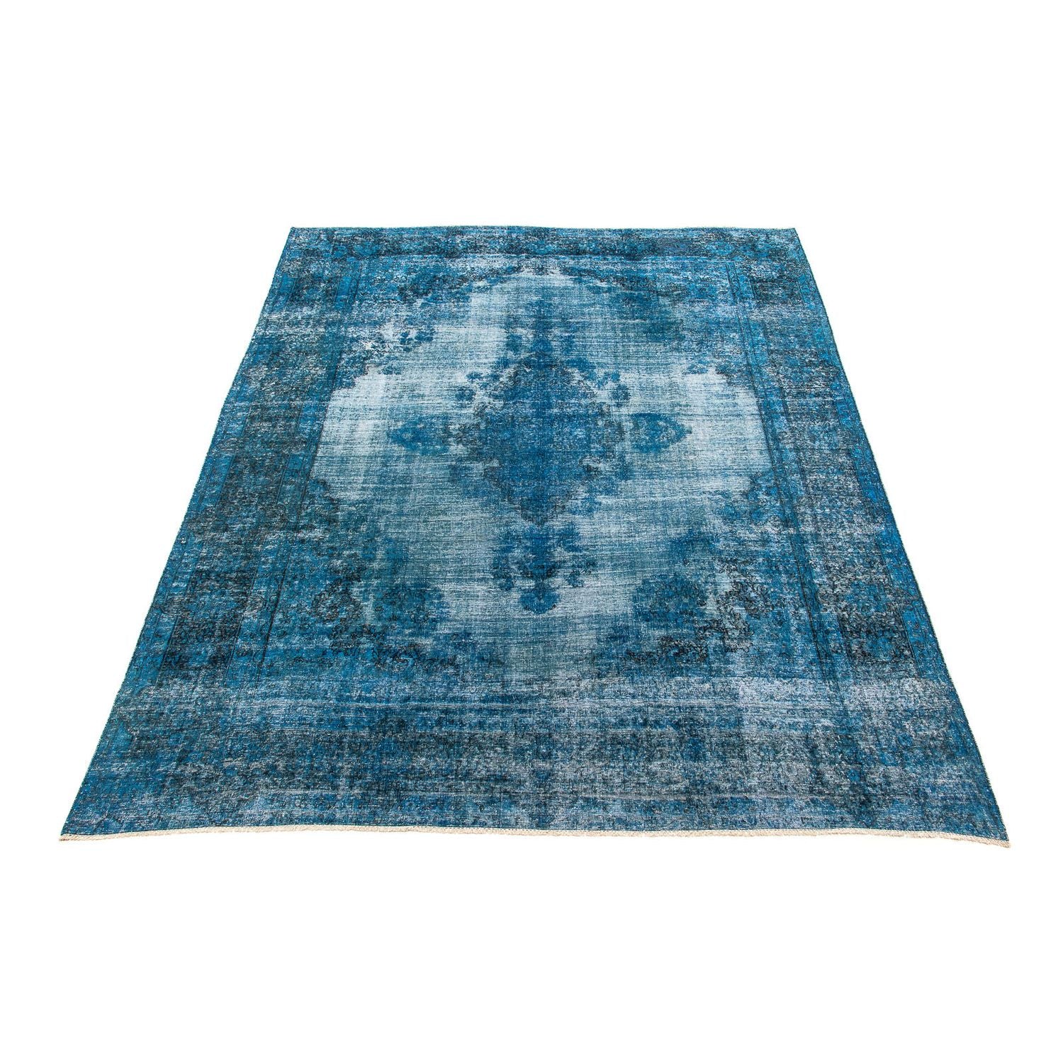 Tappeto vintage - 378 x 295 cm - blu scuro