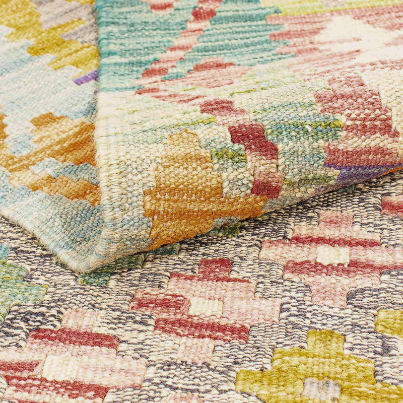 Tappeto Kelim - Splash - 241 x 202 cm - multicolore