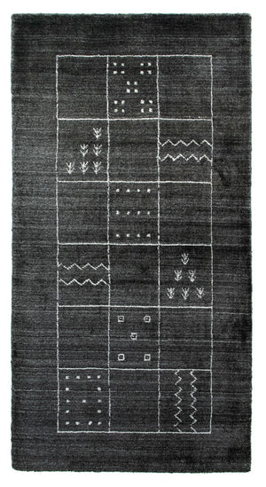 Tappeto vintage - 140 x 70 cm - grigio scuro