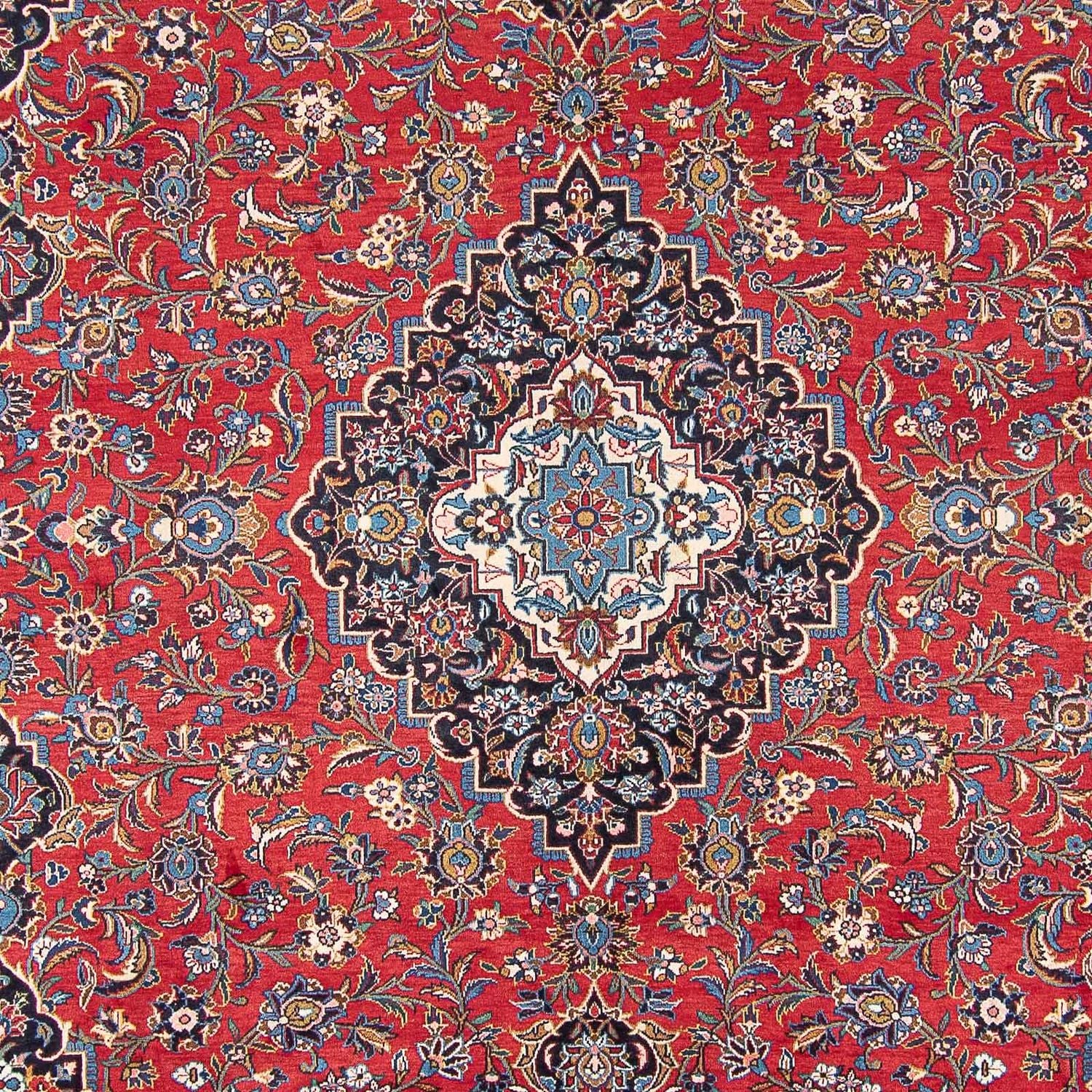 Tappeto Persero - Keshan - 400 x 398 cm - rosso