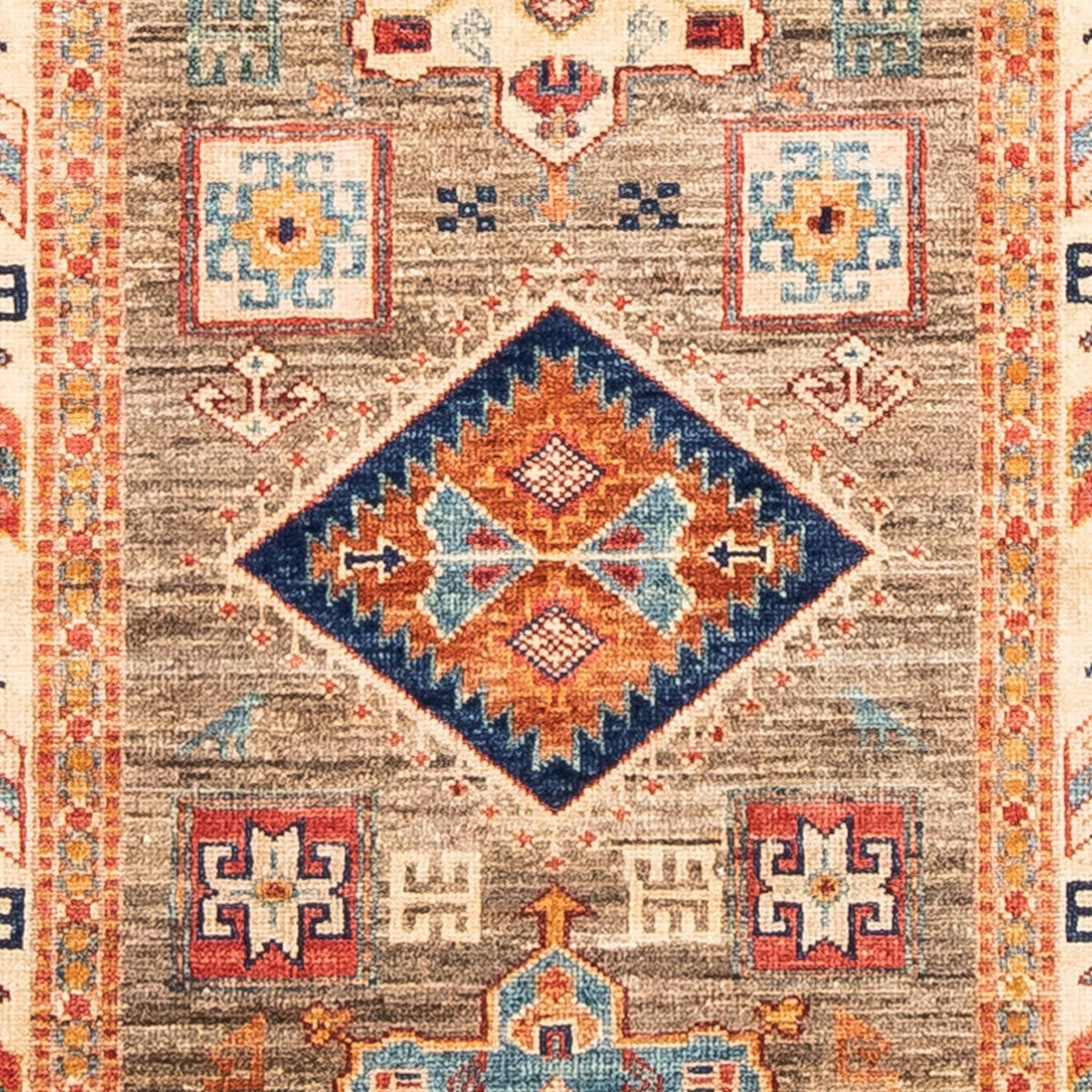 Tappeto corsia Tappeto Ziegler - Kazak - 249 x 73 cm - marrone chiaro