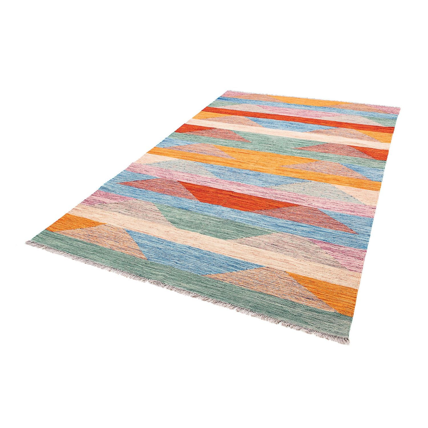 Tappeto Kelim - Splash - 244 x 159 cm - multicolore