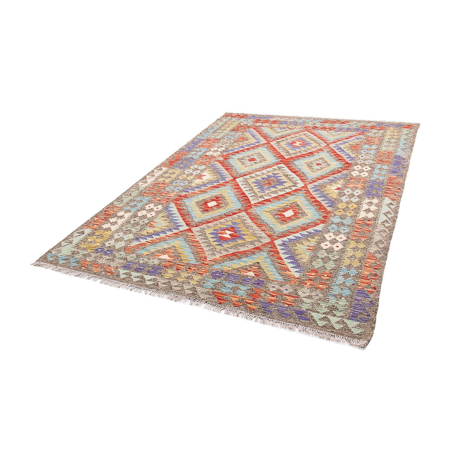 Tappeto Kelim - Splash - 205 x 156 cm - multicolore