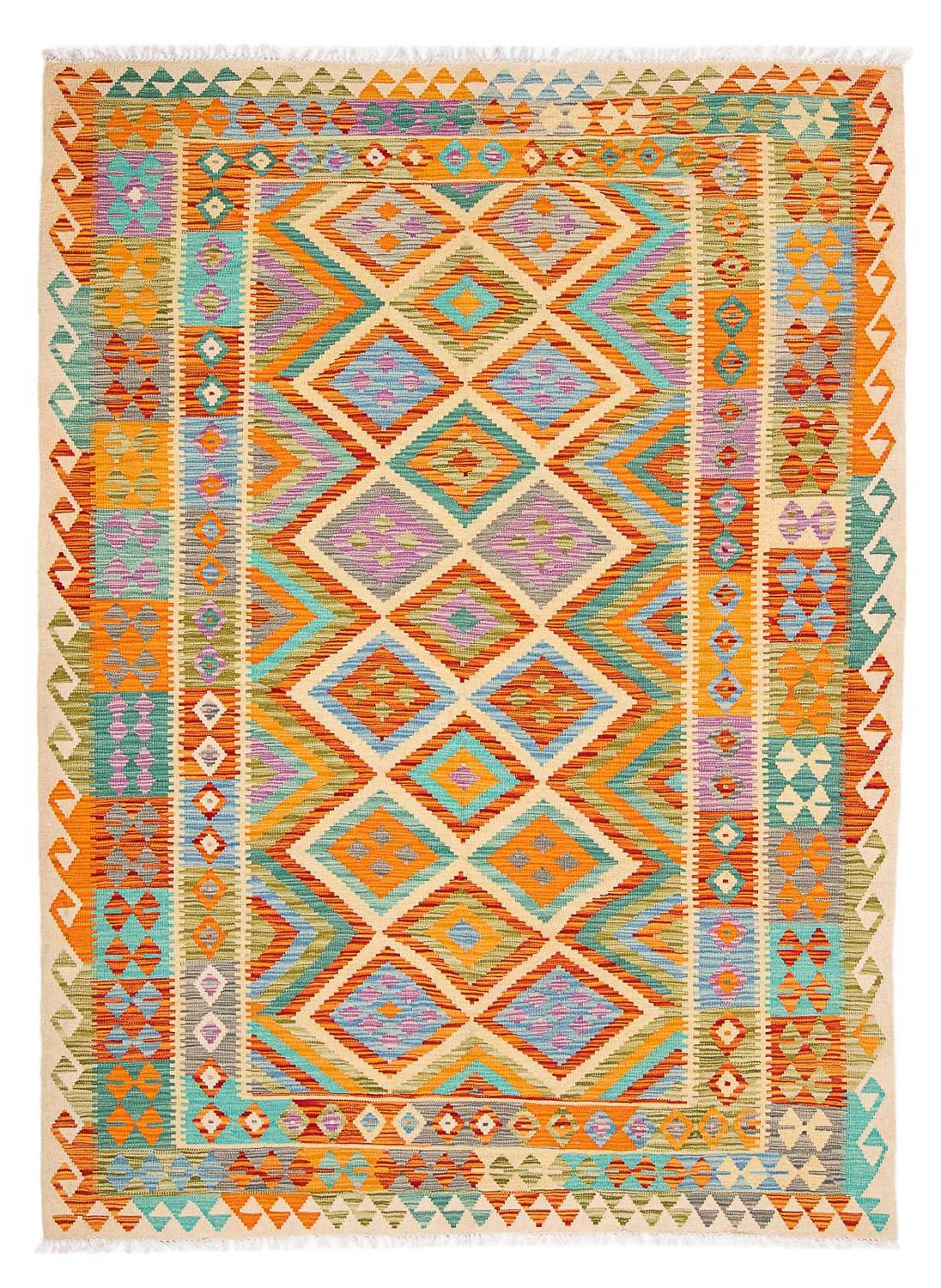 Tappeto Kelim - Splash - 246 x 185 cm - multicolore