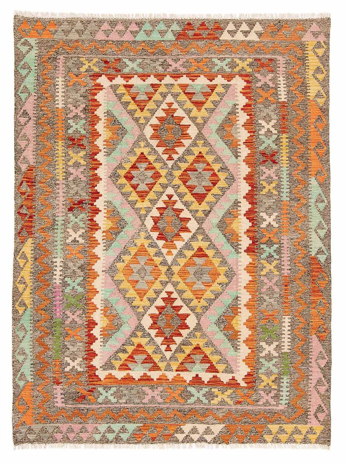 Tappeto Kelim - Splash - 188 x 153 cm - multicolore