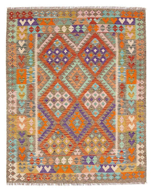 Tappeto Kelim - Splash - 194 x 154 cm - multicolore