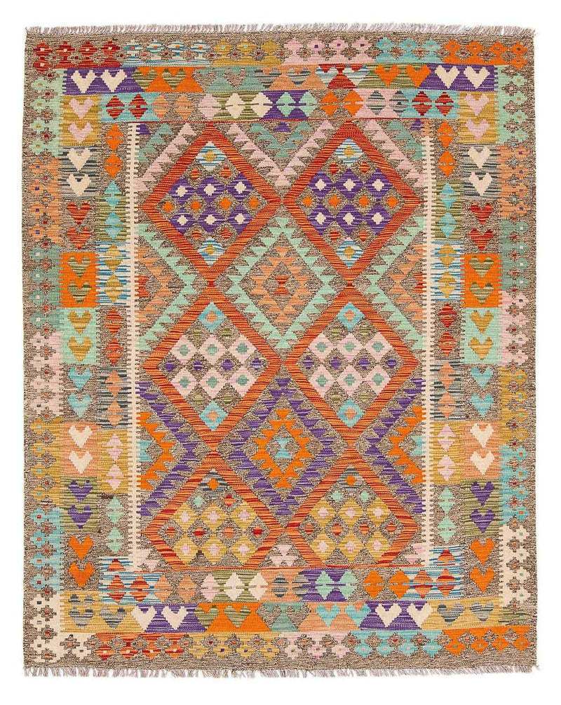 Tappeto Kelim - Splash - 194 x 154 cm - multicolore