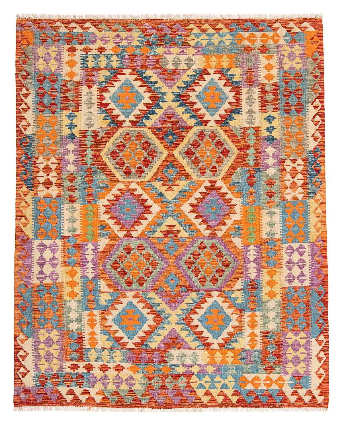Tappeto Kelim - Splash - 195 x 155 cm - multicolore