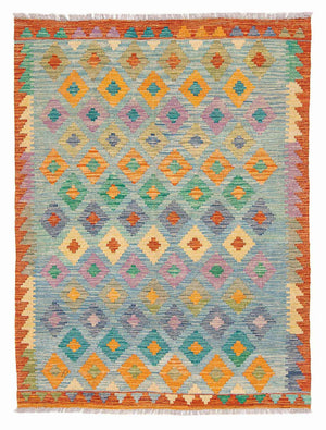 Tappeto Kelim - Splash - 180 x 136 cm - blu chiaro