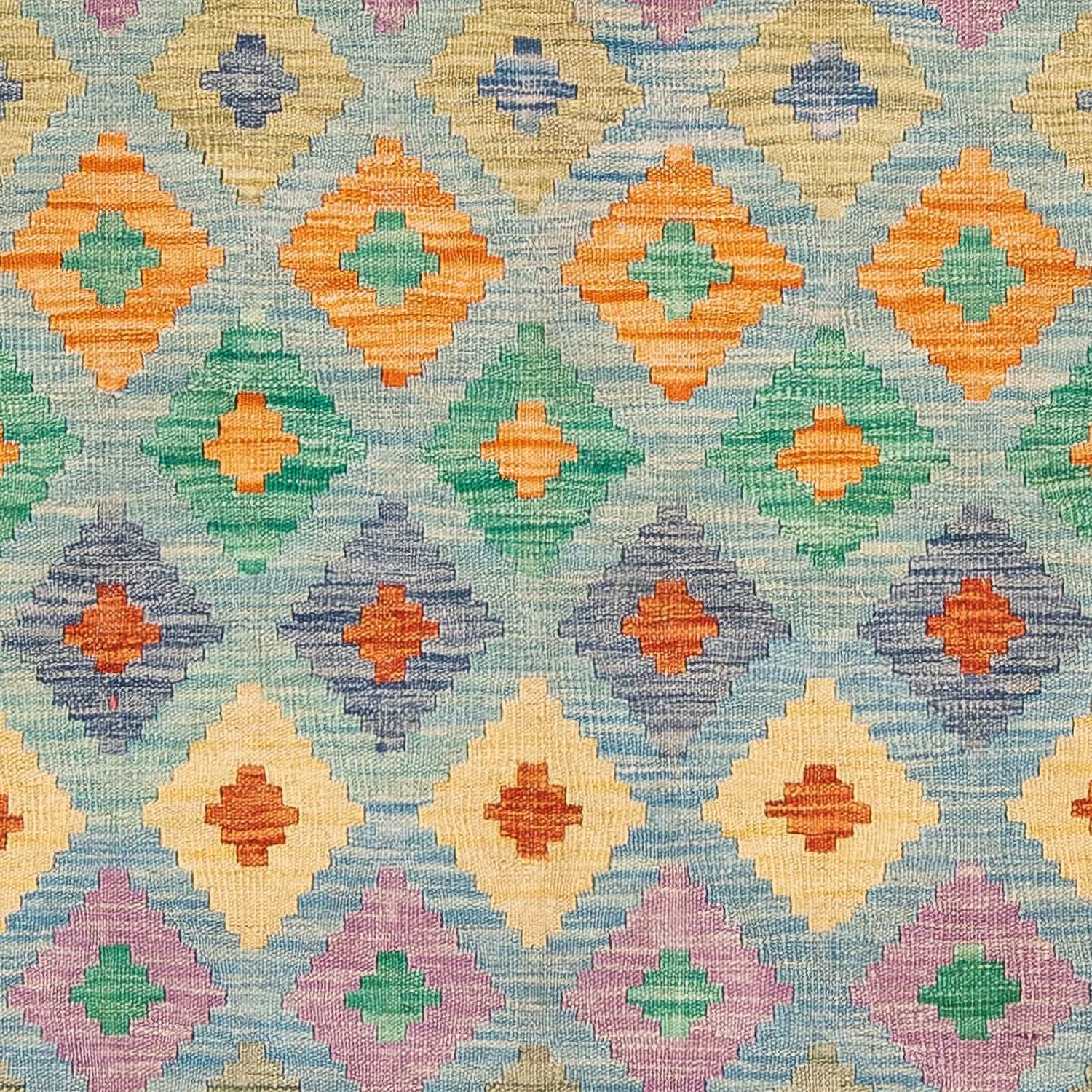 Tappeto Kelim - Splash - 180 x 136 cm - blu chiaro