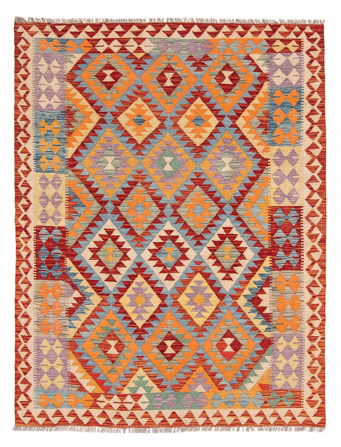 Tappeto Kelim - Splash - 194 x 152 cm - multicolore