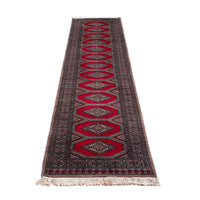 Tappeto corsia Tappeto afgano - Bukhara - 314 x 62 cm - rosso scuro