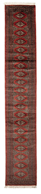 Tappeto corsia Tappeto afgano - Bukhara - 400 x 63 cm - rosso scuro