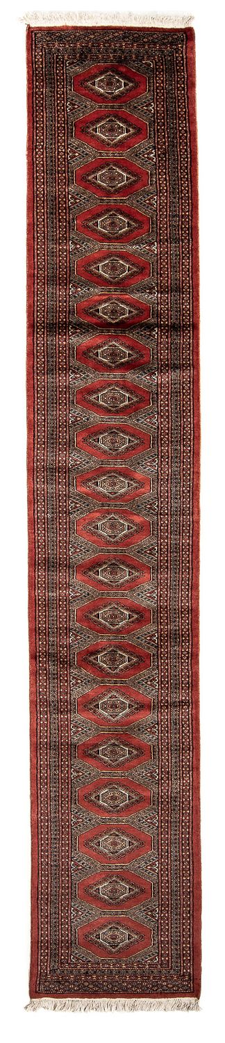 Tappeto corsia Tappeto afgano - Bukhara - 400 x 63 cm - rosso scuro