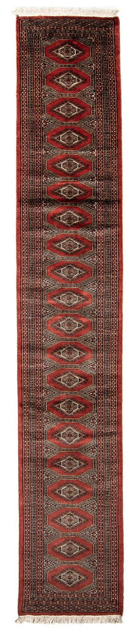Tappeto corsia Tappeto afgano - Bukhara - 400 x 63 cm - rosso scuro