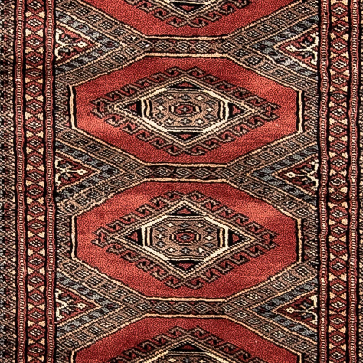 Tappeto corsia Tappeto afgano - Bukhara - 400 x 63 cm - rosso scuro