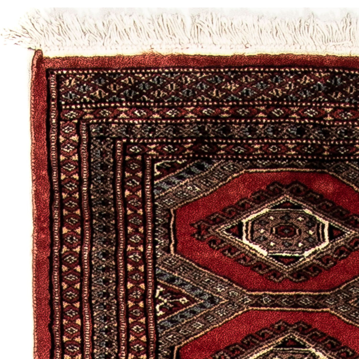 Tappeto corsia Tappeto afgano - Bukhara - 400 x 63 cm - rosso scuro
