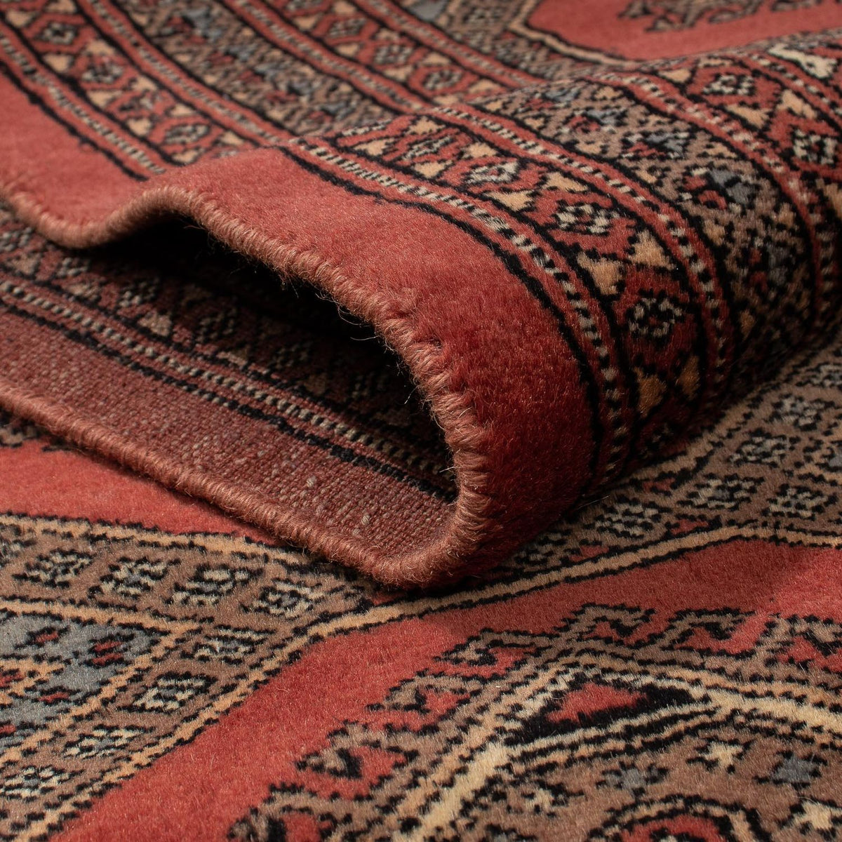 Tappeto corsia Tappeto afgano - Bukhara - 400 x 63 cm - rosso scuro