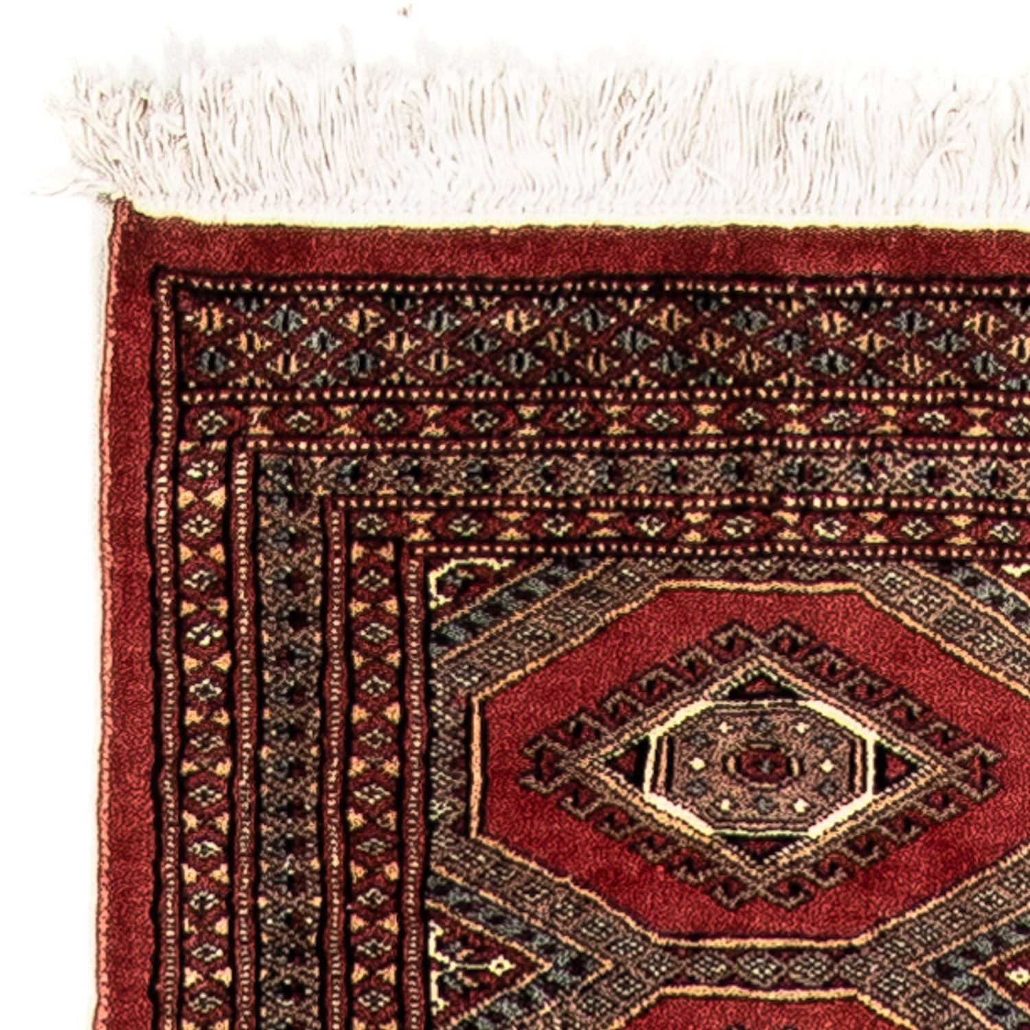 Tappeto corsia Tappeto afgano - Bukhara - 396 x 64 cm - rosso scuro