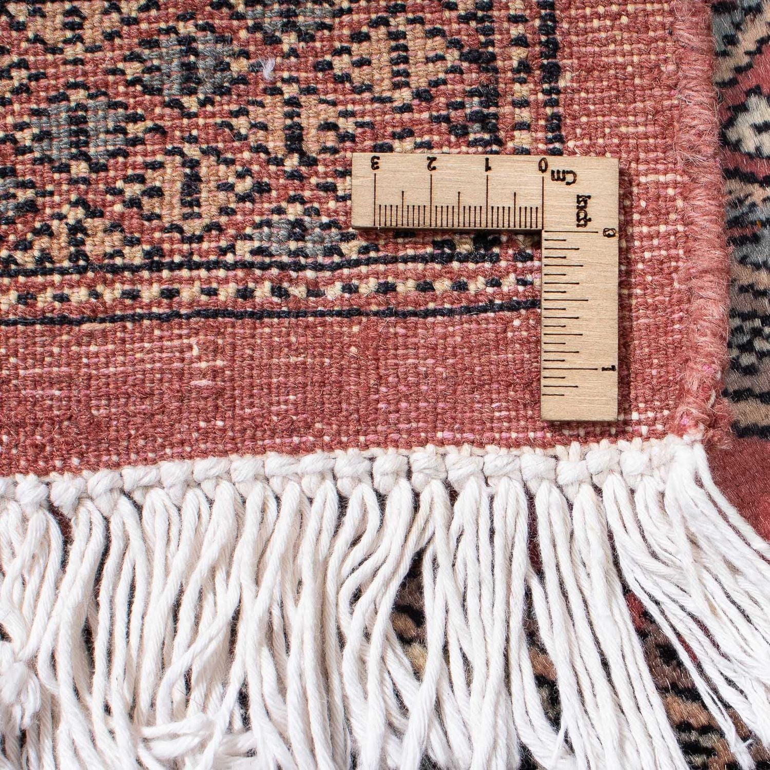 Tappeto corsia Tappeto afgano - Bukhara - 396 x 64 cm - rosso scuro