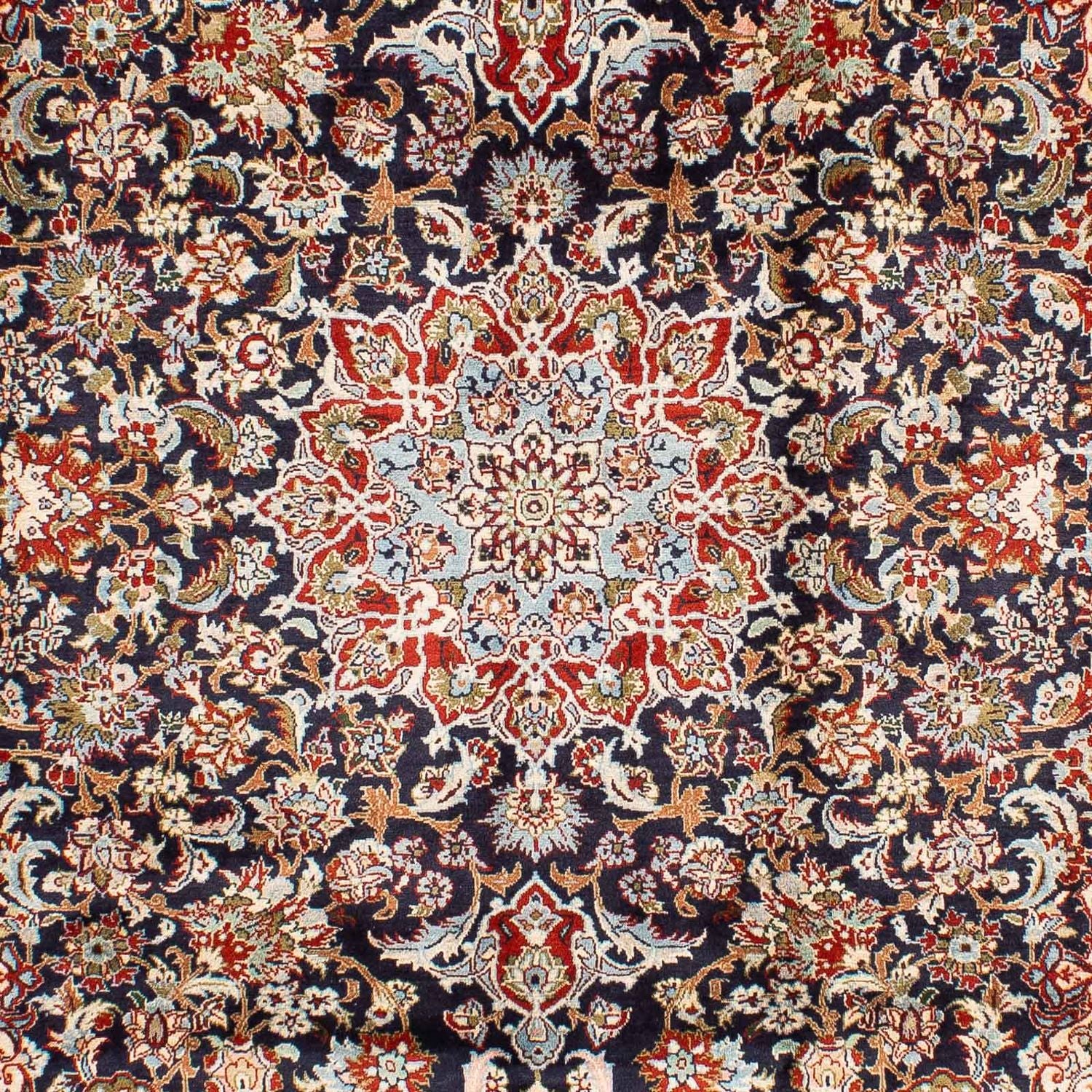 Tappeto Persero - Keshan - 299 x 205 cm - blu scuro