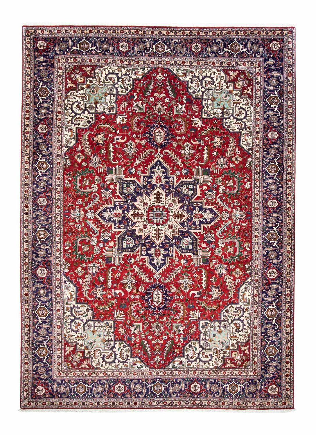 Tappeto Persero - Tabriz - Reale - 297 x 204 cm - rosso scuro