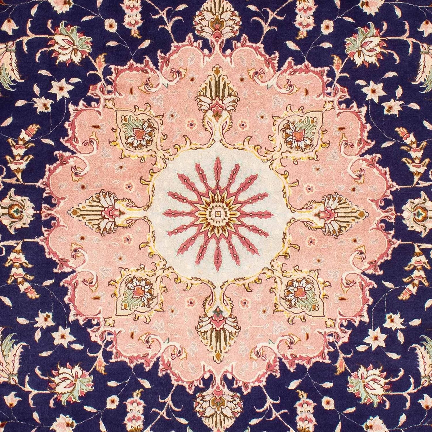 Tappeto Persero - Tabriz - Reale - 250 x 163 cm - blu scuro