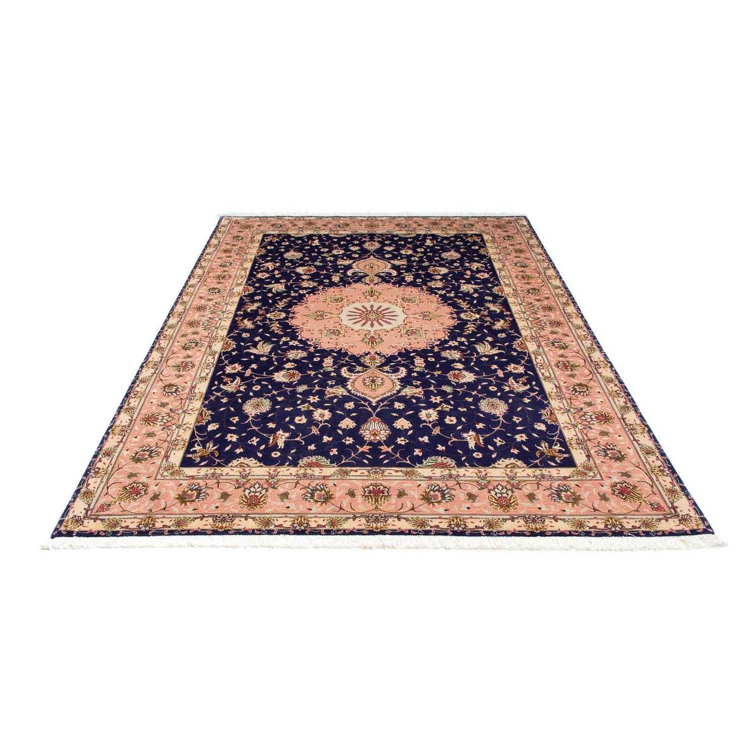 Tappeto Persero - Tabriz - Reale - 250 x 163 cm - blu scuro
