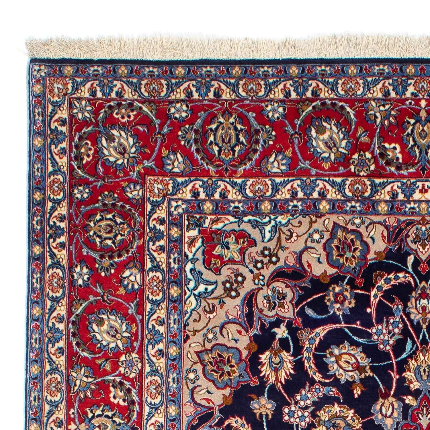 Tappeto Persero - Isfahan - Premio - 233 x 155 cm - blu scuro