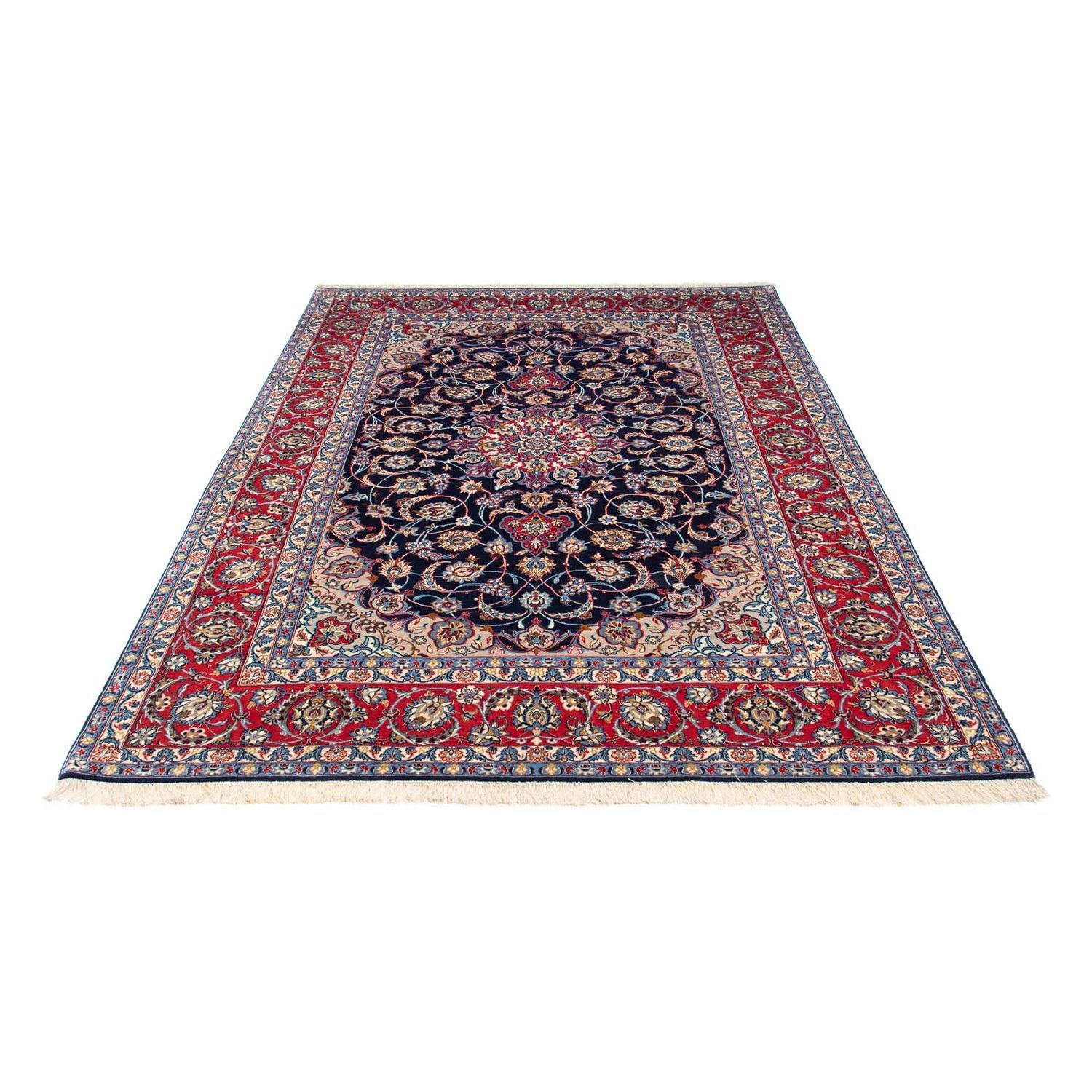 Tappeto Persero - Isfahan - Premio - 233 x 155 cm - blu scuro