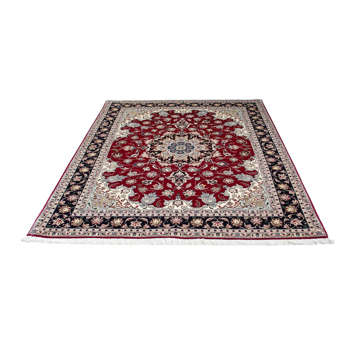 Tappeto Persero - Tabriz - Reale - 197 x 153 cm - rosso scuro