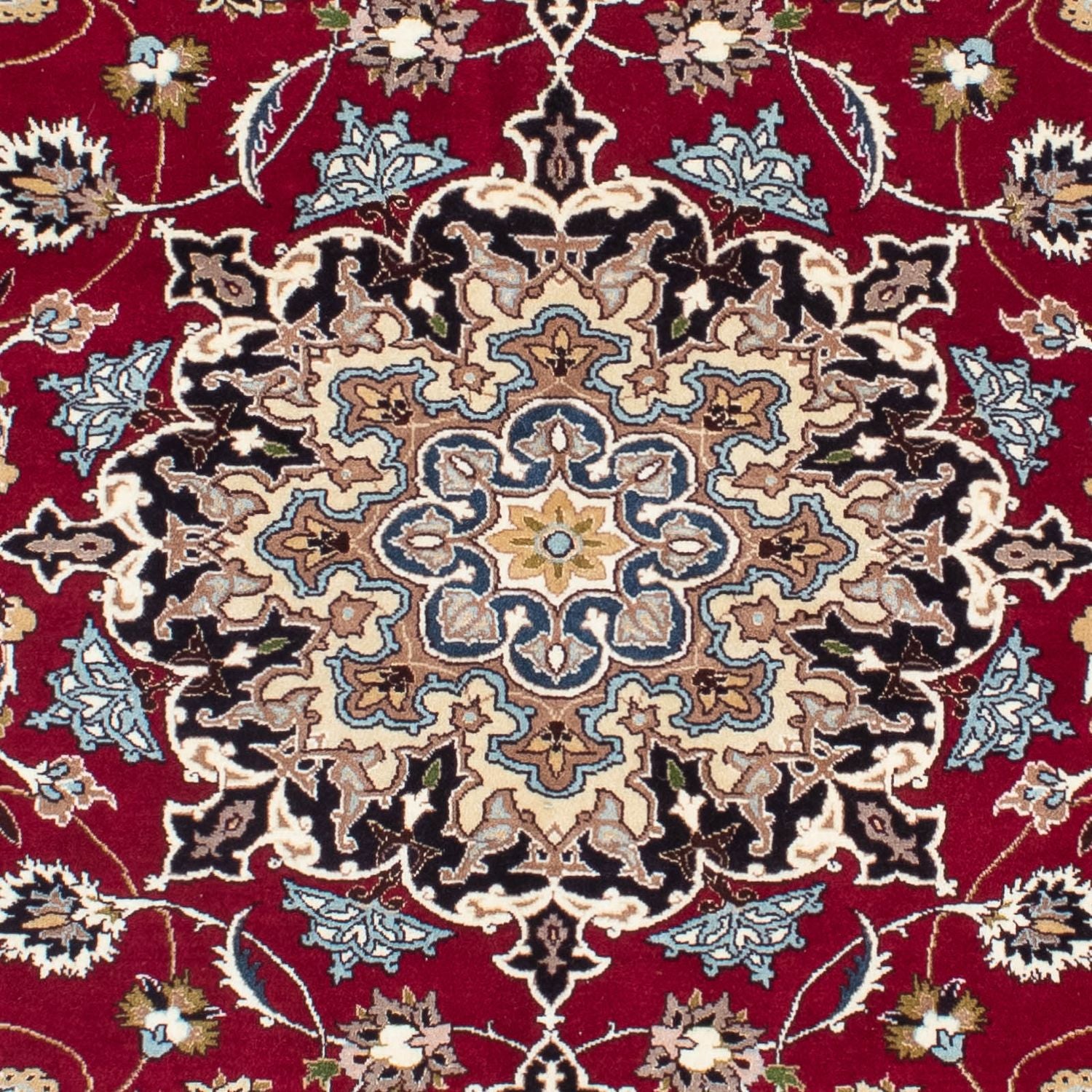 Tappeto Persero - Tabriz - Reale - 198 x 155 cm - rosso scuro