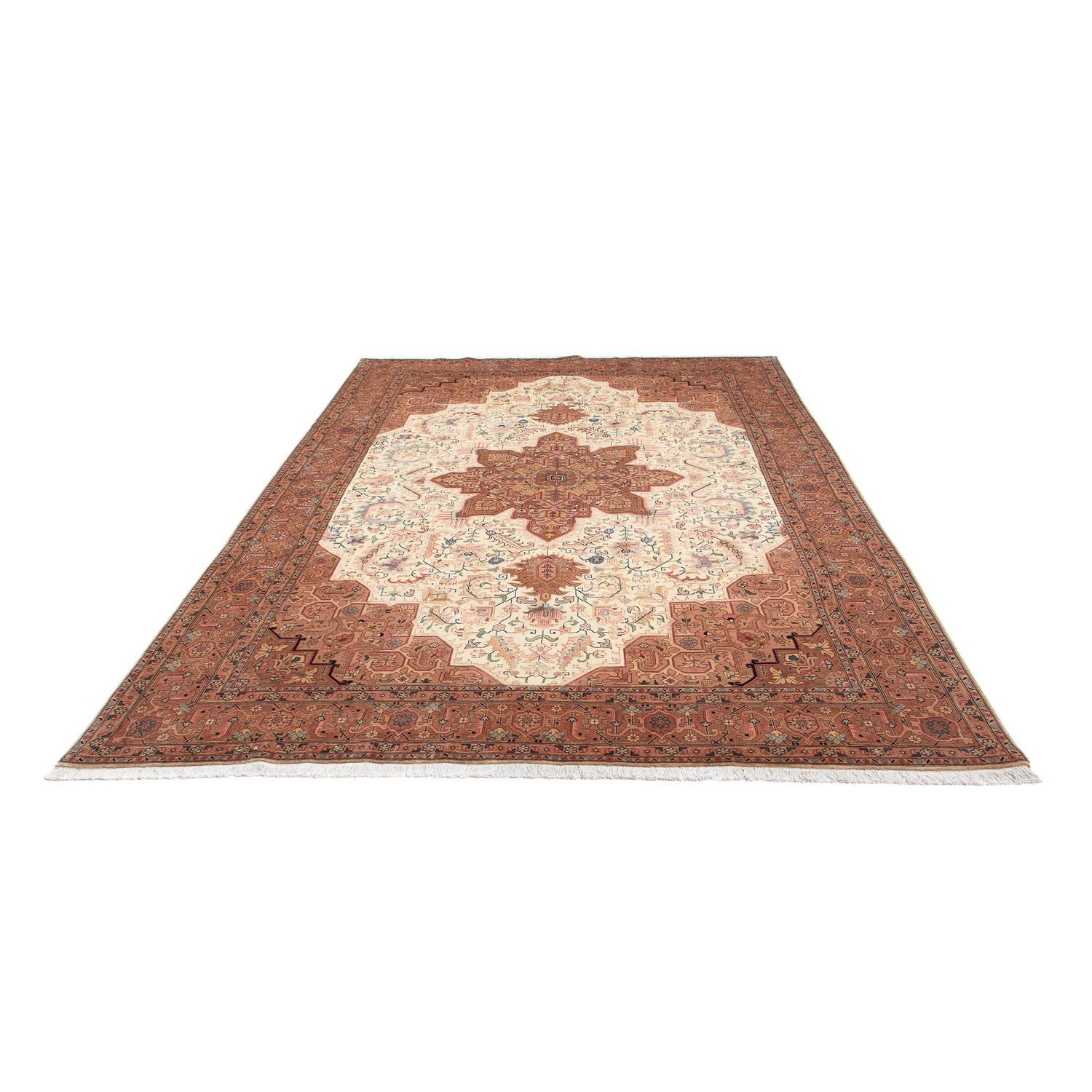 Tappeto Persero - Tabriz - 313 x 203 cm - marrone