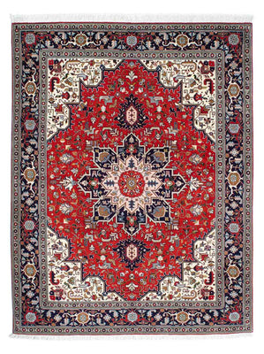 Tappeto Persero - Tabriz - Reale - 196 x 152 cm - rosso scuro