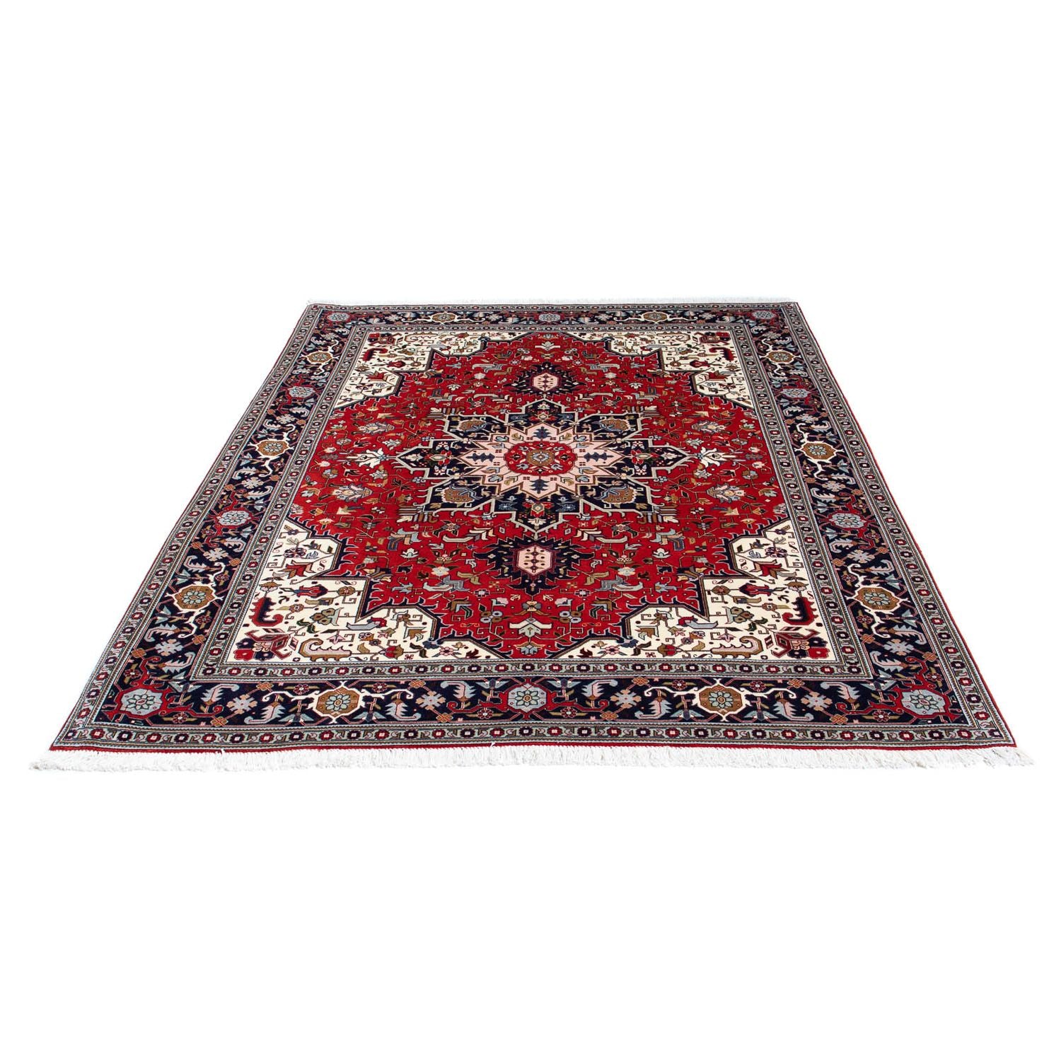 Tappeto Persero - Tabriz - Reale - 196 x 152 cm - rosso scuro