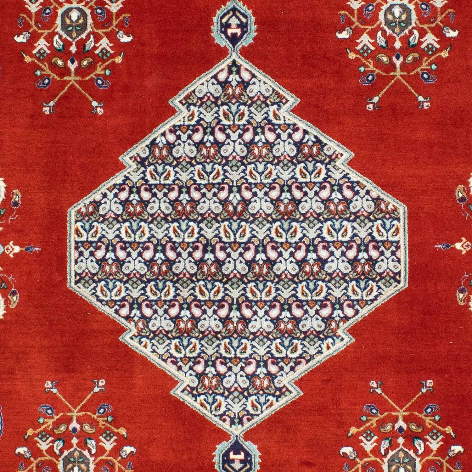 Tappeto Persero - Ghom - 243 x 179 cm - rosso scuro