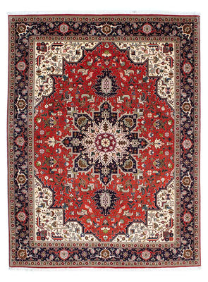 Tappeto Persero - Tabriz - Reale - 205 x 152 cm - rosso scuro