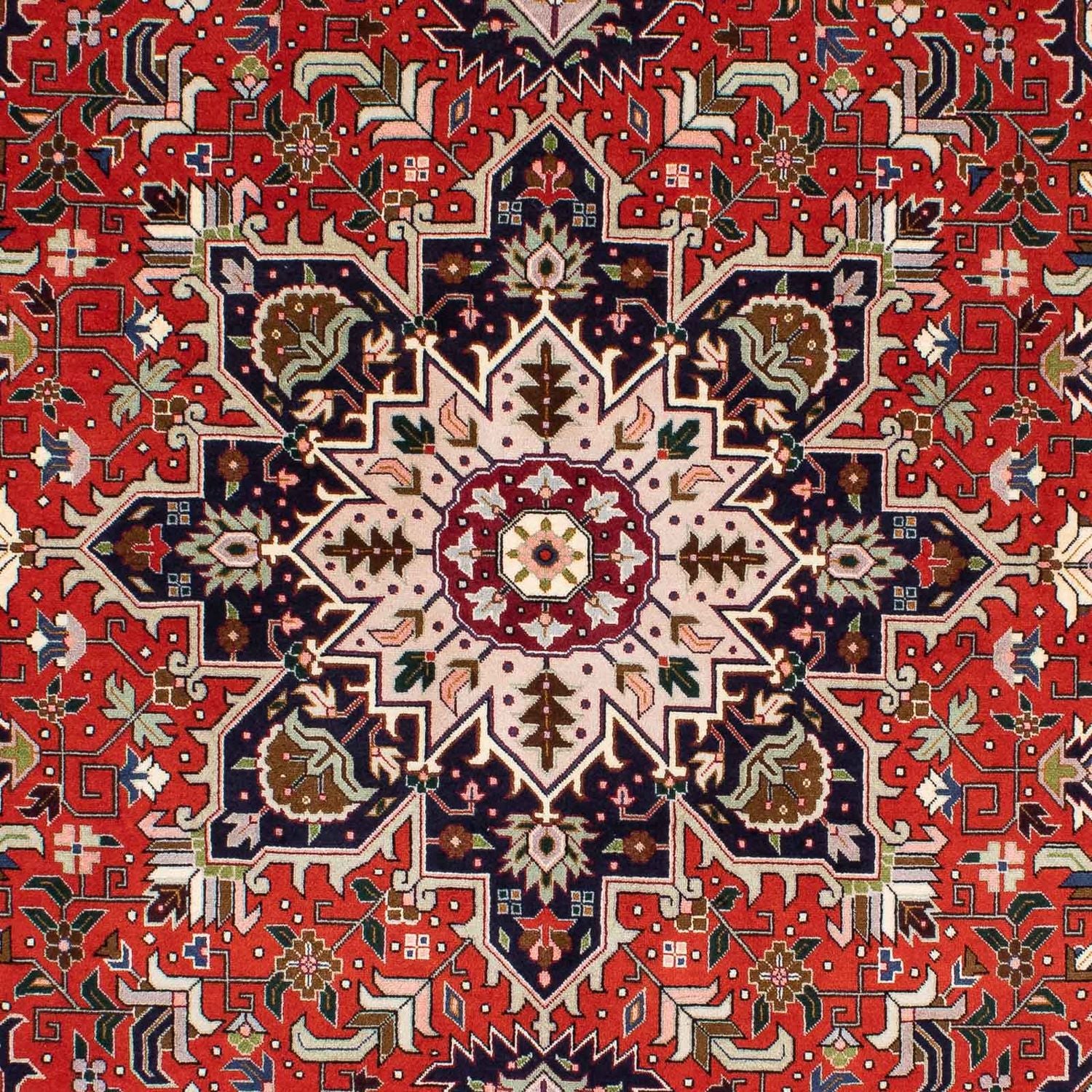 Tappeto Persero - Tabriz - Reale - 205 x 152 cm - rosso scuro
