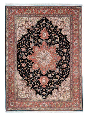 Tappeto Persero - Tabriz - Reale - 214 x 151 cm - blu scuro