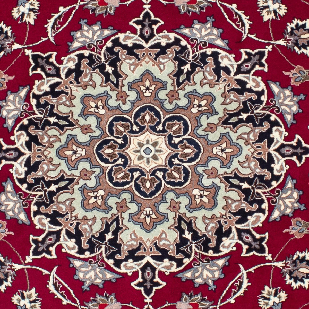 Tappeto Persero - Tabriz - Reale - 184 x 154 cm - rosso scuro