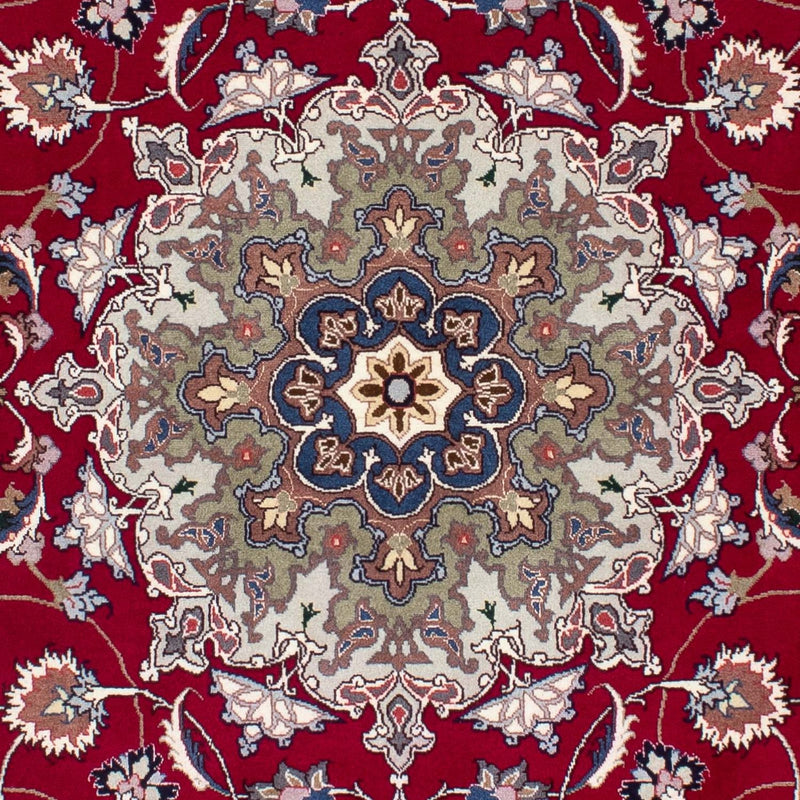Tappeto Persero - Tabriz - Reale - 202 x 150 cm - rosso scuro