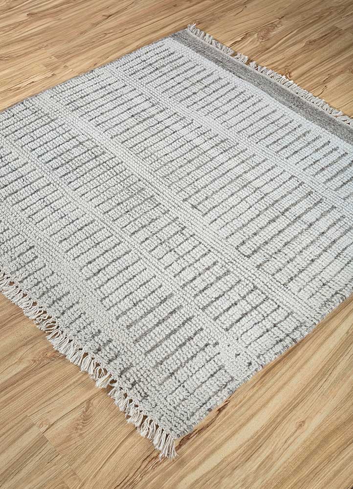 Tappeto di lana quadrato  - 75 x 75 cm - crema