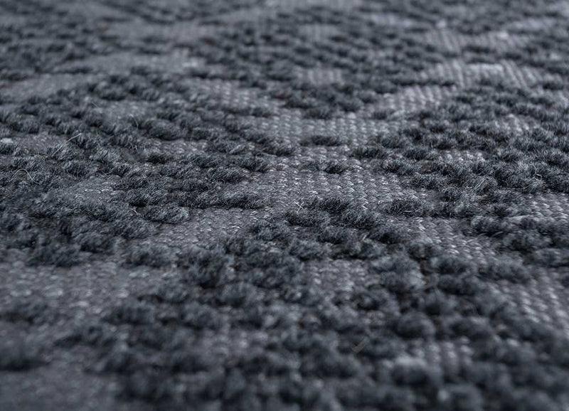 Tappeto in viscosa quadrato  - 75 x 75 cm - antracite