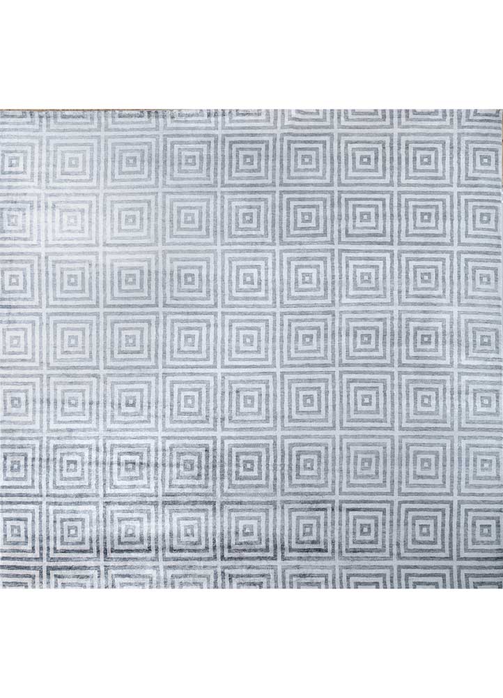 Tappeto in viscosa quadrato  - 345 x 345 cm - argento