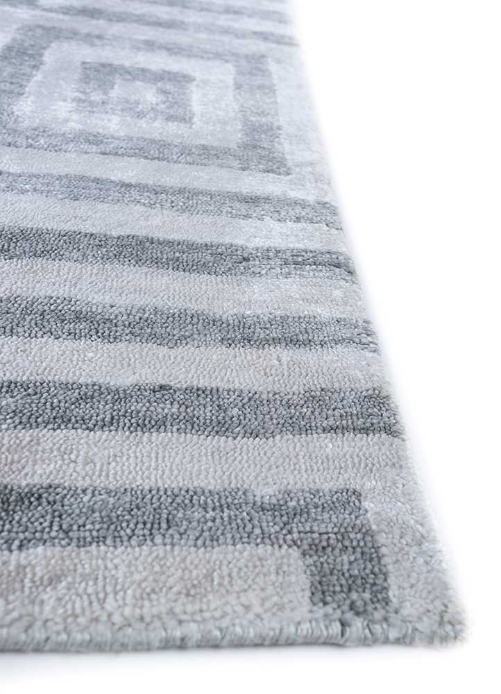 Tappeto in viscosa quadrato  - 345 x 345 cm - argento